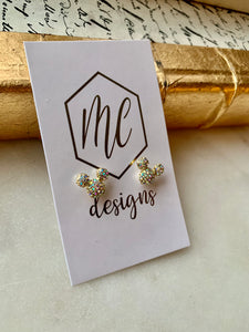 Rhinestone Stud Earrings