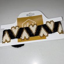 Wide Heart Seed Bead Bracelets