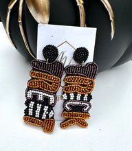 Witch Boots Beaded Halloween Statement Earrings