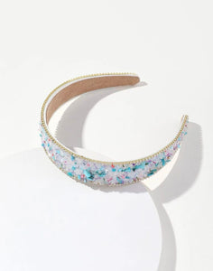 Crystalline Decor Flat Headband- all the Colors