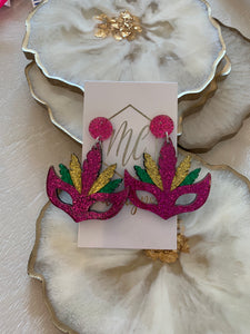 Mardi Gras Mask Earrings