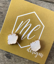 Small irregular druzy studs