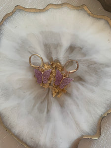 Glitter Butterfly Earrings