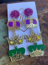 Assorted Acrylic Mardi Gras Earrings