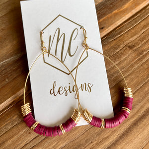 Teardrop Clay Beaded Earrings