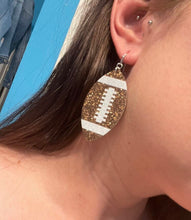 Glitter Football Earrings