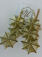 Triple Gold Spiderweb Earrings