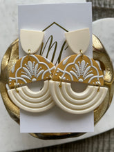 Silk screening clay earrings