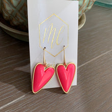 Heart Drop Acrylic Earrings Valentines