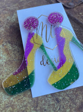 Assorted Acrylic Mardi Gras Earrings