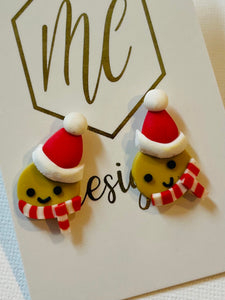 Clay Christmas Studs