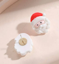 Santa Claus Face Clay Earrings