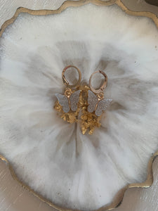 Glitter Butterfly Earrings