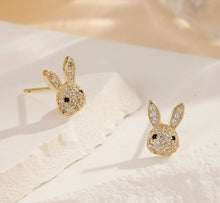 Rhinestone Bunny Studs