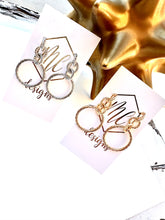 Drop Circle Textured Earrings