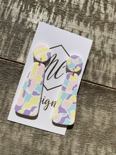 Mulit Color Pastel Print Earrings
