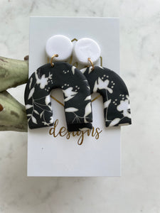 Assorted Black and White Clay Earrings