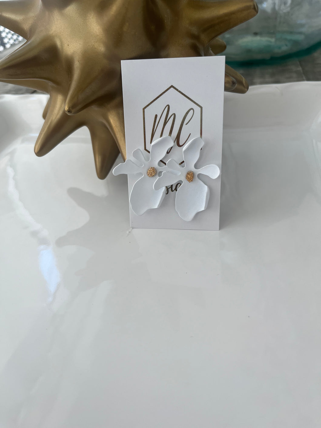 Large Flower Stud Earrings