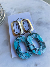 Turquoise and Gold Earrings
