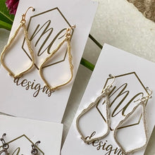Small Open teardrop earrings