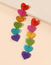 Tiered Heart Earrings