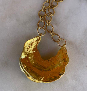 Double Gold Pendant Necklace