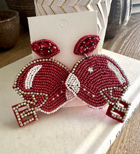 New Football Beaded Earrings