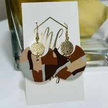 Brown Crescent Clay Earrings