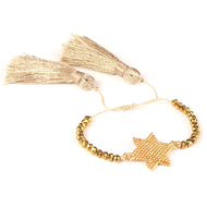 Gold Star Seed Bead Bracelet