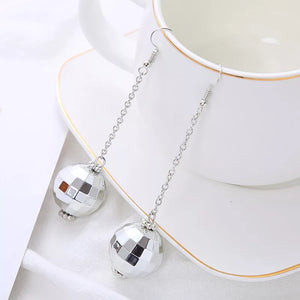Hanging Disco Ball Earrings
