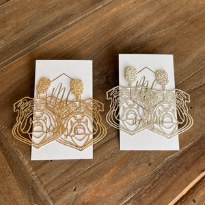 Bulldog Filigree Earrings