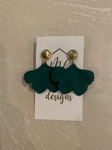 Ginkgo Petal Earring with Gold Post