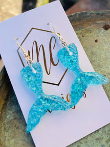 Mermaid acrylic earrings