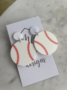 Assorted Sports Earrings Acrylic