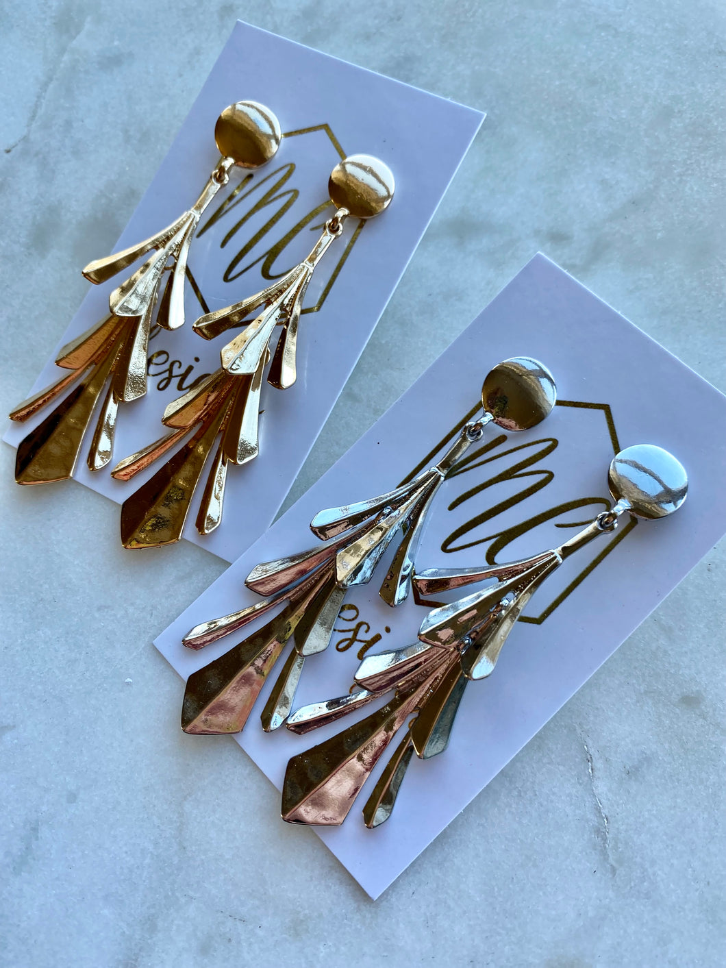 Gold and Silver Party Earring