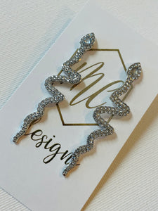 Snake Rhinestone Earrings