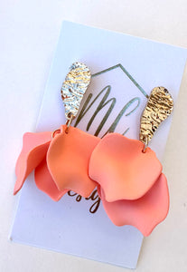 Small Matte Petal Earrings