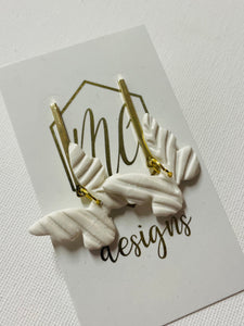 Clay Butterfly Earrings on Gold Sticks