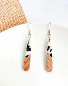 Wooden Acrylic Stick Earrings