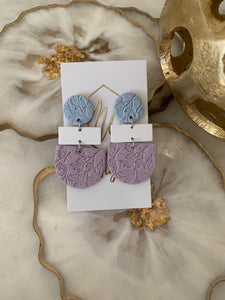 Textured Clay Flower Earrings