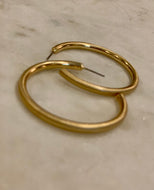 Hoops -Matte Gold and Silver Hoops Medium Size