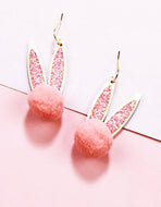 Pom Pom Bunny Earrings