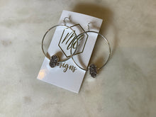 Silver druzy circle earrings