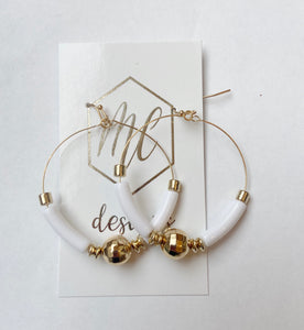Gold Circle Colored Hoop