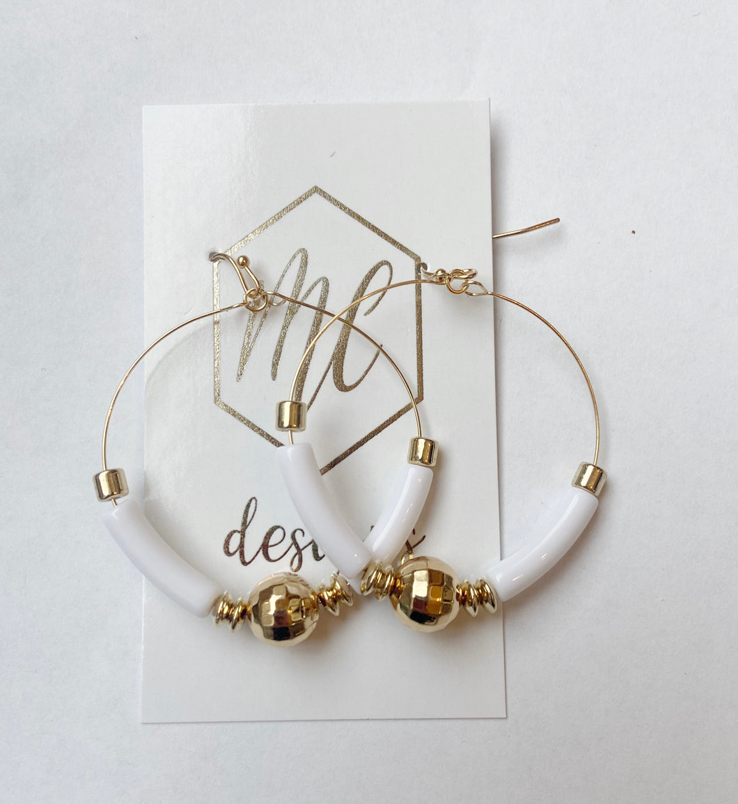 Gold Circle Colored Hoop