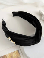 Velvet Headband Adorned with Jeweled Bow
