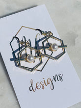 Octagonal Pearl Earrings