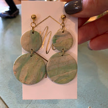 Double Circle Clay Earrings