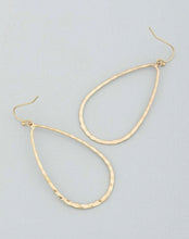 Matte Gold Teardrop Earrings