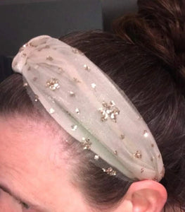 Gold Glitter Accented Headband